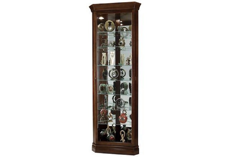 corner curio cabinet with glass doors