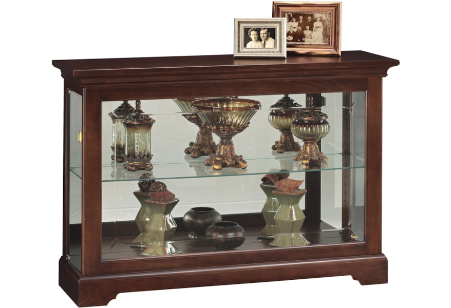 Howard Miller Cabinets Short Curio Cabinet With 1 Glass Shelf