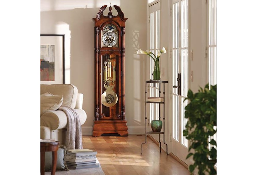 Howard Miller Clocks Ramsey Grandfather Clock With A Turned Urn