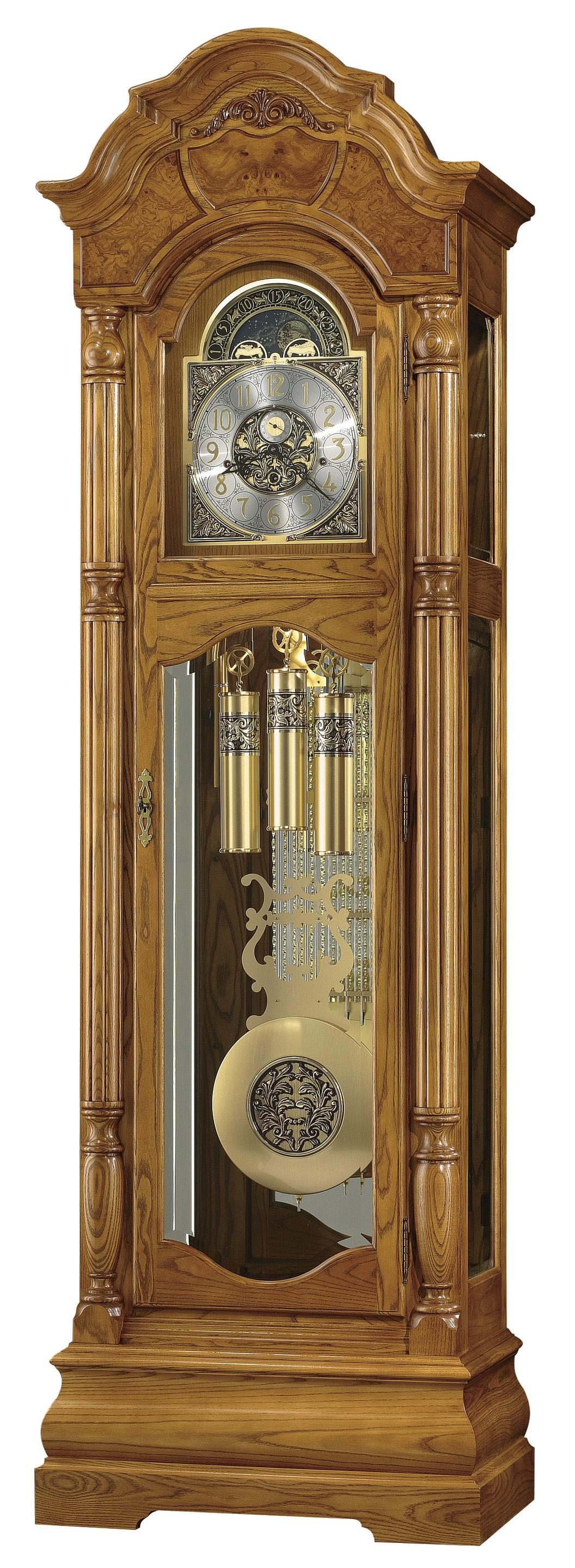 Scarborough Grandfather Clock with Decorative Carved Applique
