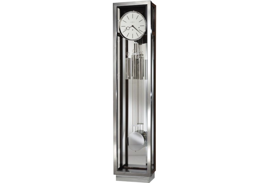 Howard Miller Clocks 611 216 Modern Grandfather Clock With Chrome Clocks 611 216 Modern Grandfather Clock