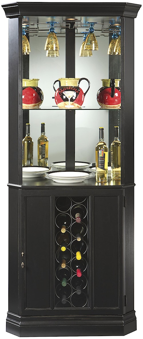 Wine Bar Furnishings Piedmont Corner Cabinet Rotmans Howard Miller Wine Bar Furnishings Piedmont Corner Cabinet