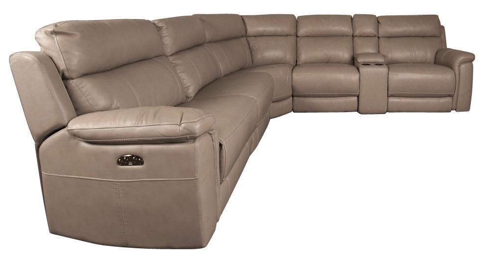 Htl Houston Modern Leather Match Power Sectional Sofa With Power