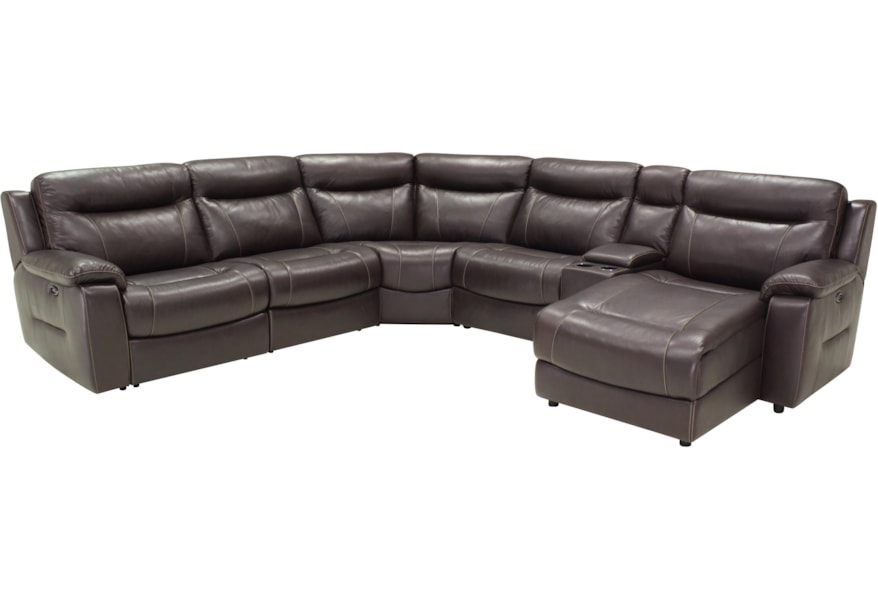 Htl 9624 Casual Six Piece Reclining Sectional Sofa With Htl 9624 Casual Six Piece Reclining Sectional Sofa With