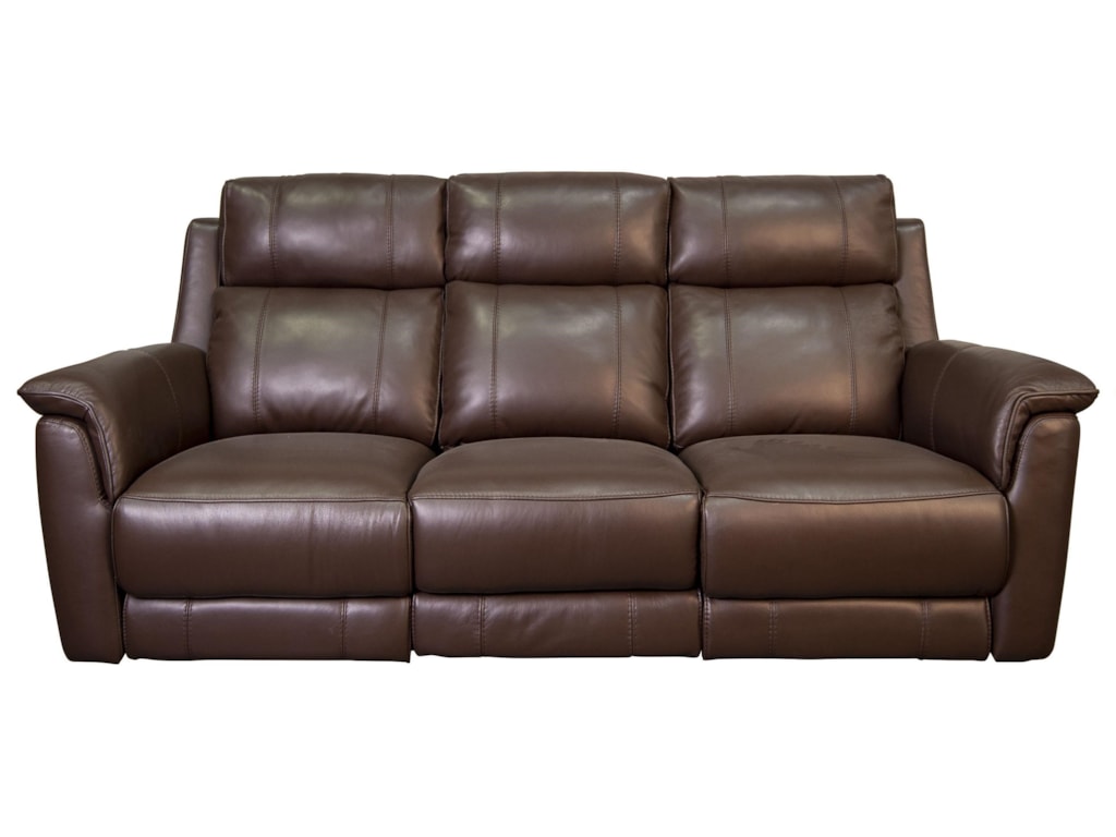Myron Dual Leather Match Reclining Sofa With Tray By Htl At Morris Home