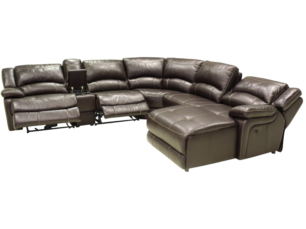Htl T118 Casual Reclining Leather Sectional Sofa With Right
