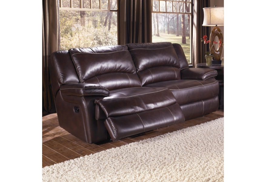 Htl T118 Casual Double Reclining Leather Sofa With Bustle Back Double Reclining Leather Sofa