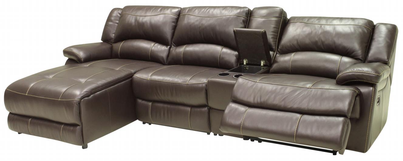 Htl T118cs Small Sectional Sofa With Console And Left Side Chaise Wilson S Furniture Reclining Sectional Sofas