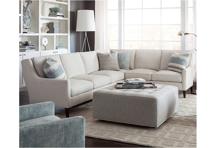 Huntington House Laguna Contemporary Sectional Sofa With Track Arms Belfort Furniture Sectional Sofas
