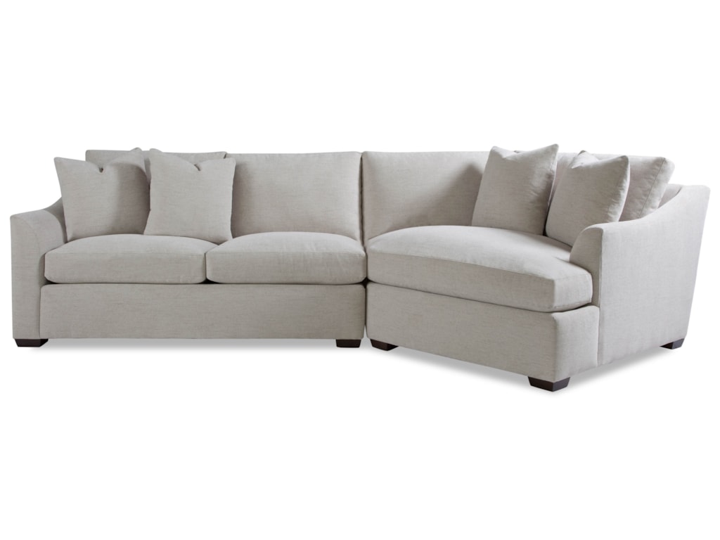 Huntington House Plush Two Piece Sectional Sofa With Raf Chaise And Huntington House Plush2 Pc Sectional Sofa W Flare Arms