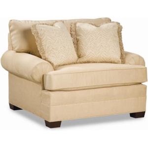 Huntington House 2061 Chair And A Half With Exposed Maple Legs Belfort Furniture Chair A Half