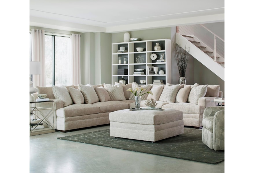 Huntington House 7100 3 Piece Sectional With Laf Loveseat Corner And Raf Loveseat Baer S Furniture Sectional Sofas