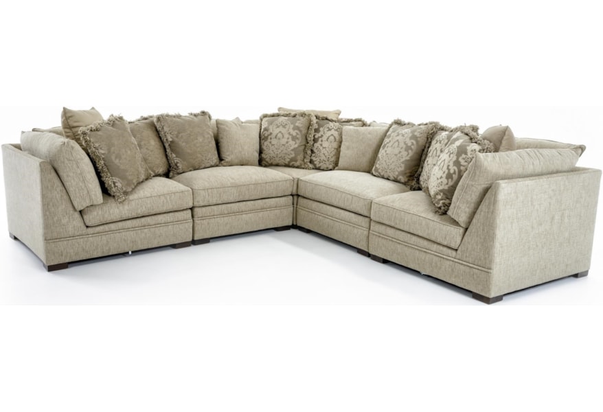 Huntington House 7100 4x7100 51 7100 31 Five Piece Corner Sectional Sofa Baer S Furniture Sofa Sectional