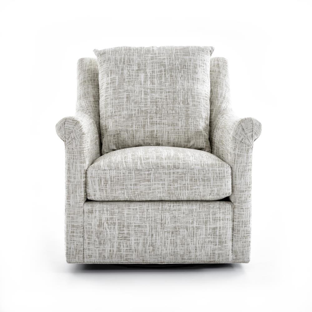 upholstered swivel glider