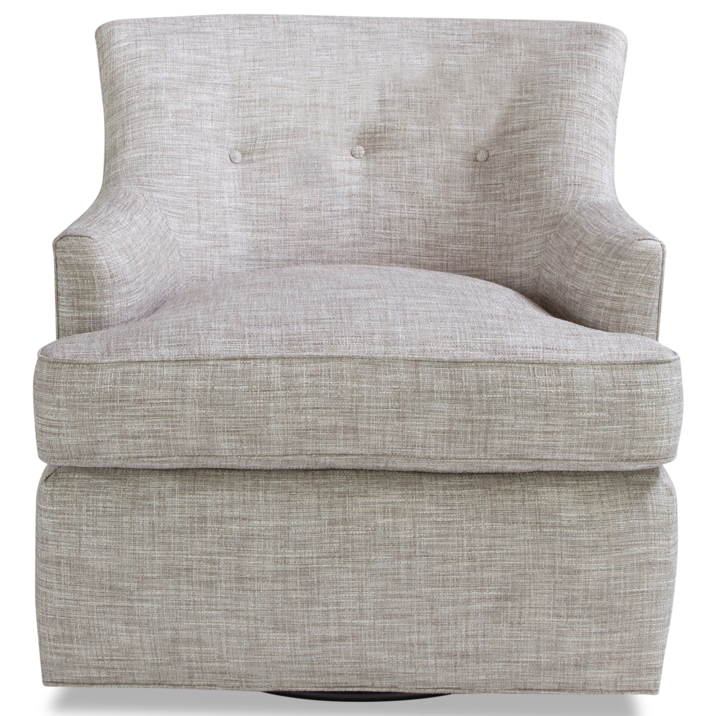 Geoffrey Alexander 7412 Transitional Swivel Chair With Tufted Back
