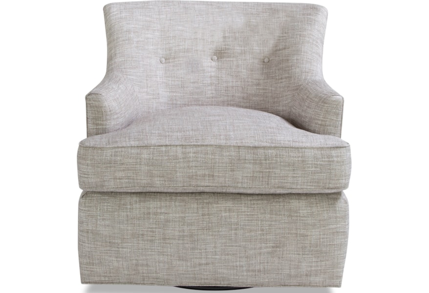 Geoffrey Alexander 7412 Transitional Swivel Chair With Tufted Back
