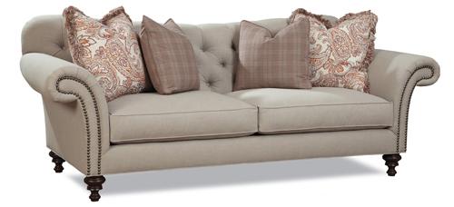 Huntington House 7469 Classic Button Tufted Sofa With Rolled Arms