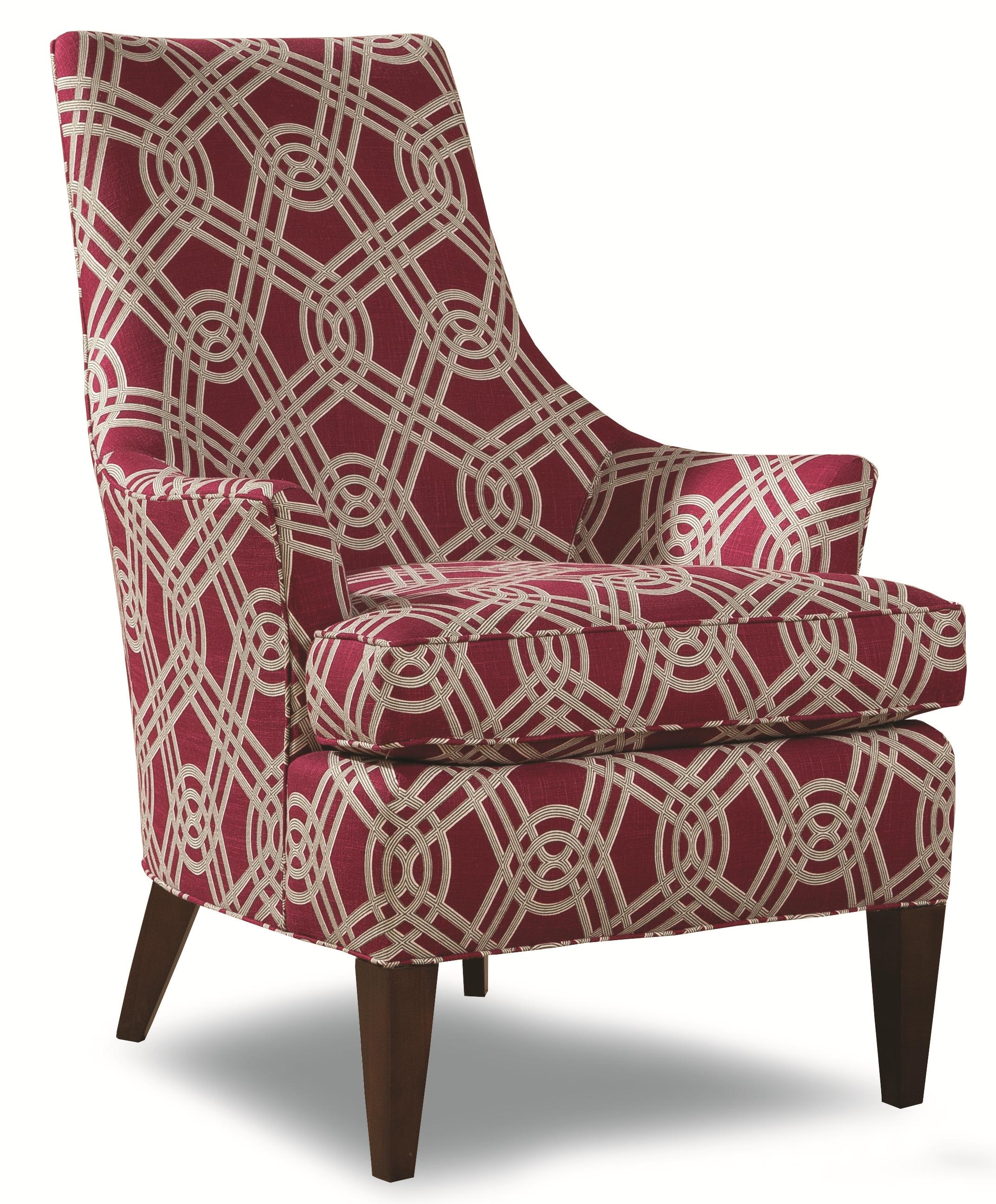 Huntington House 7471 Contemporary Accent Chair With Curved Back Belfort Furniture Upholstered Chair