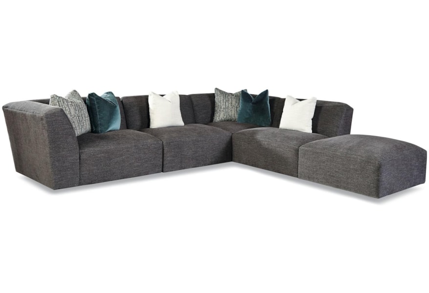 Huntington House 7722 Customizable Left Arm Facing Tight Back Sectional Belfort Furniture Sectional Sofas