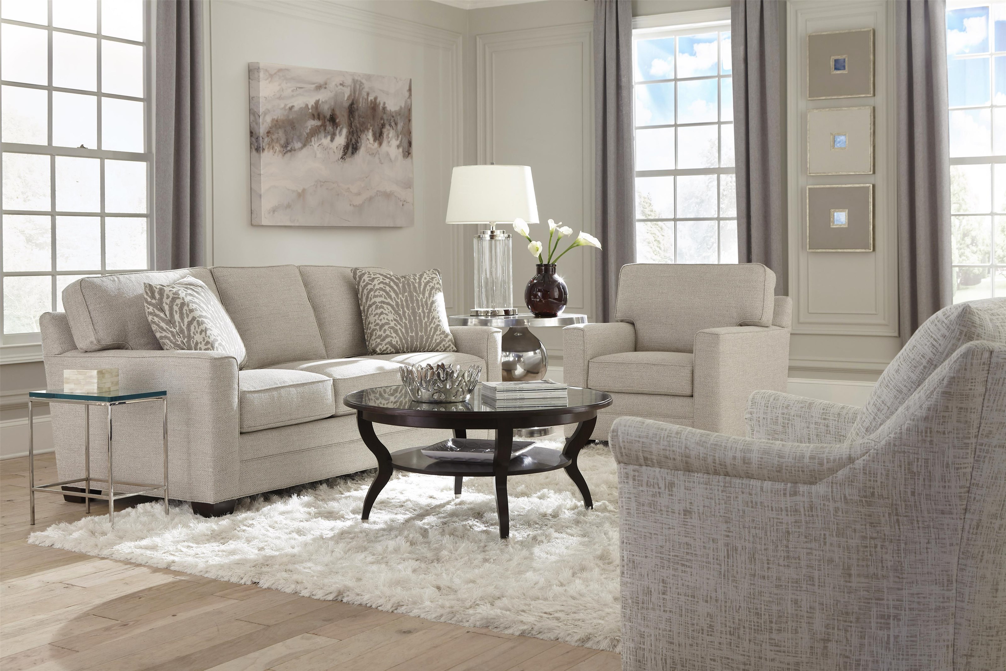 Huntington House Solutions 2053 100790042 Customizable 3 Cushion Stationary Sofa Baer S Furniture Sofas