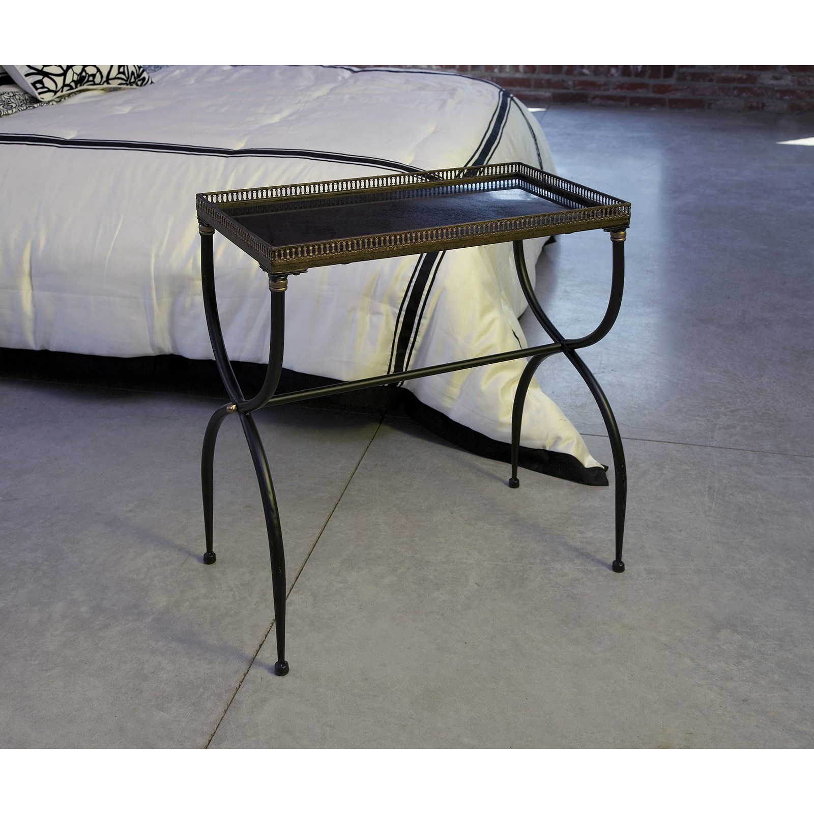 Imax Worldwide Home Accent Tables And Cabinets 12004 Rectangular Black X Leg Accent Table Corner Furniture End Tables