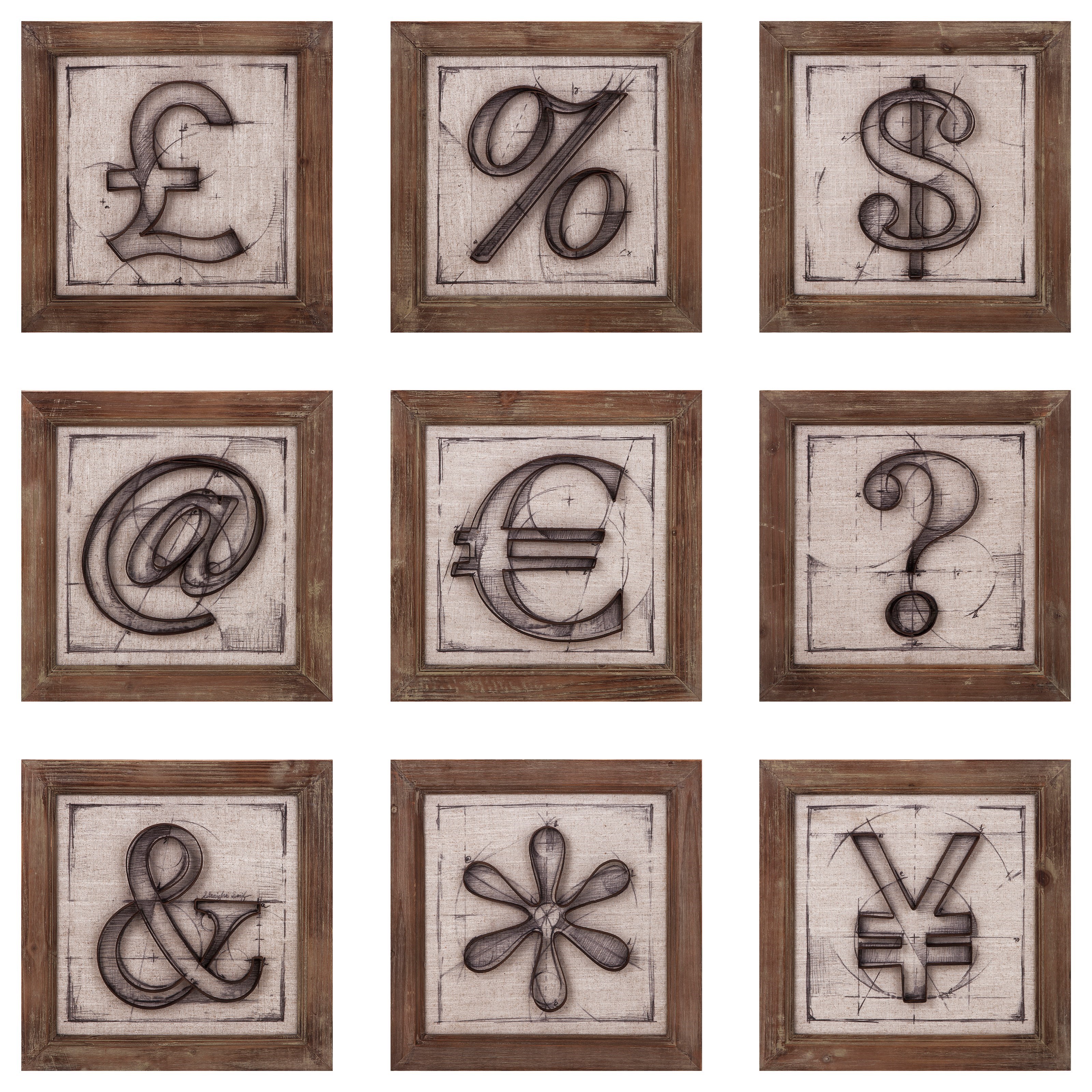 Imax Worldwide Home Beth Kushnick Symbols Wall Decor Ast 9 Lagniappe Home Store Wall Decor