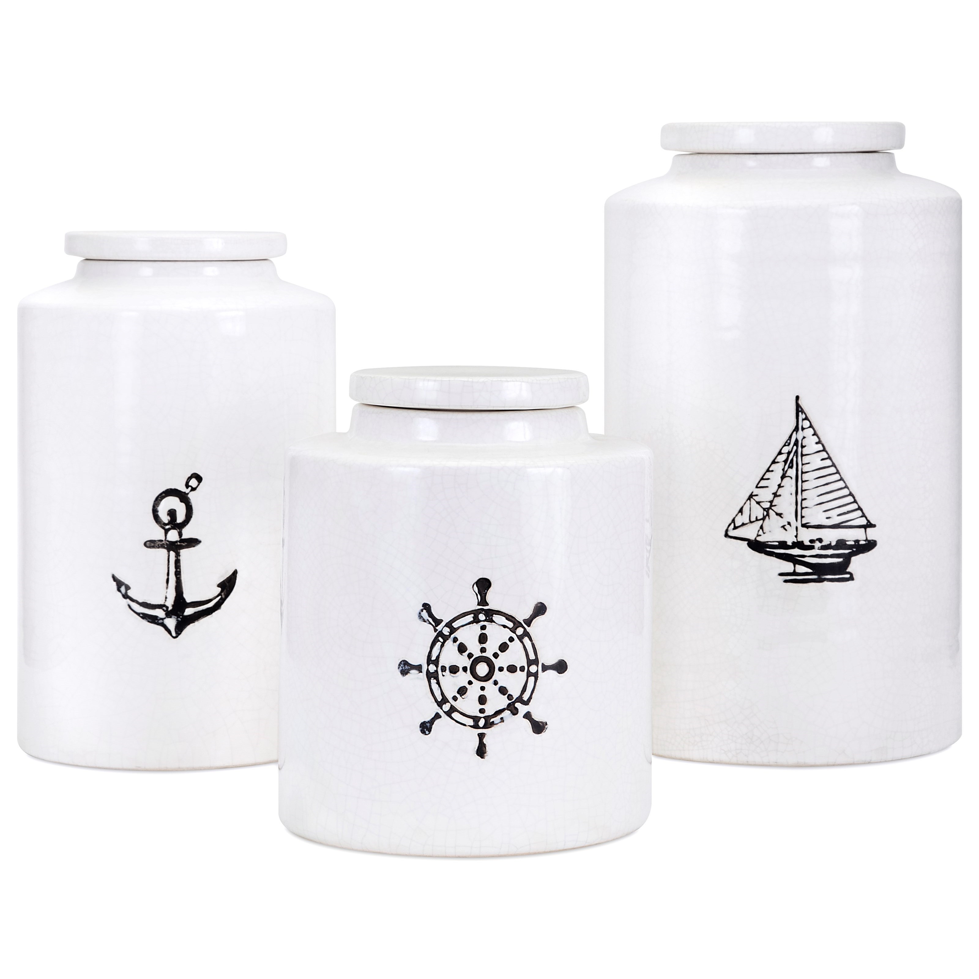 Imax Worldwide Home Bottles Jars And Canisters 14179 Nautical
