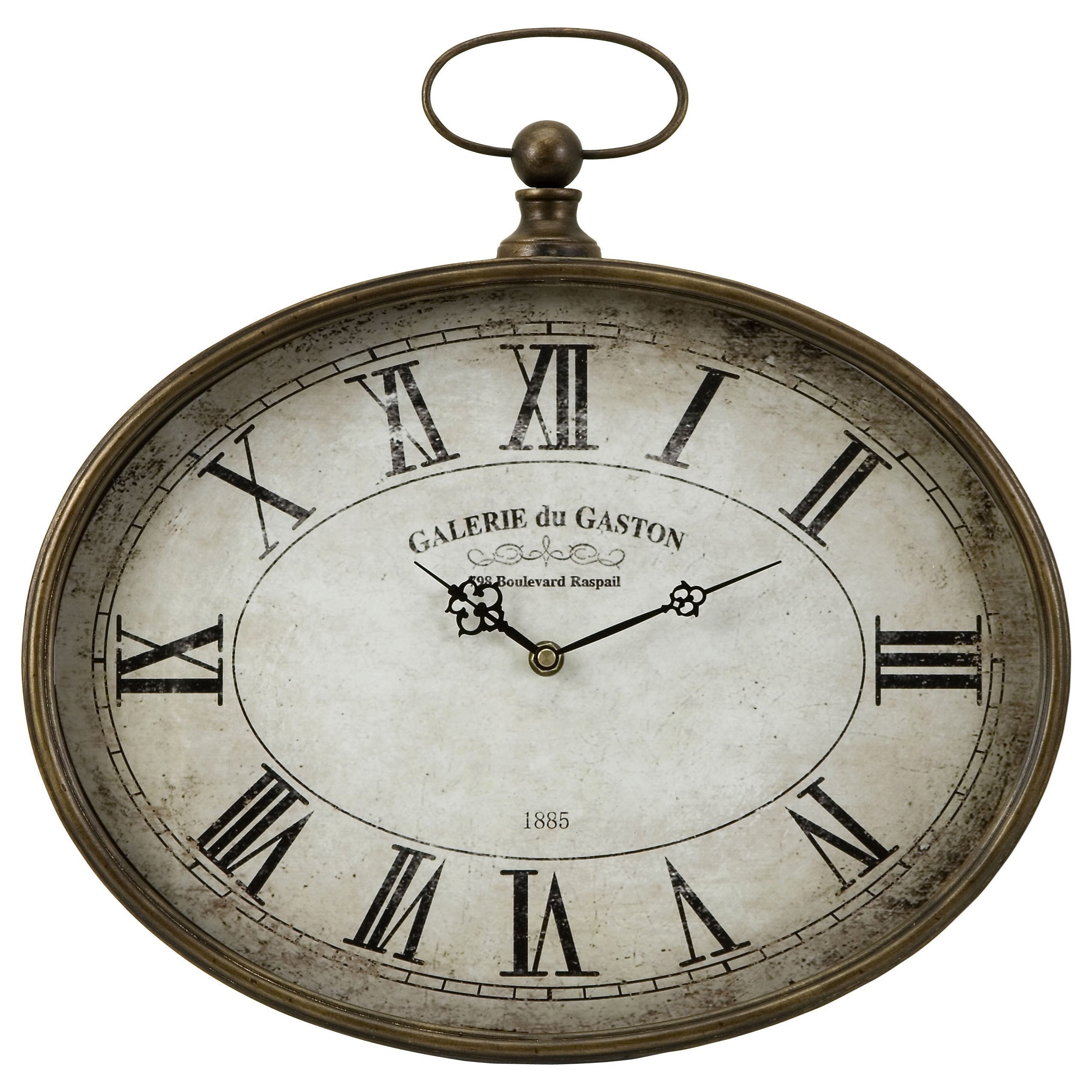 Imax Large Wall Clock With Pendulum Off White Clocks Wall Clocks