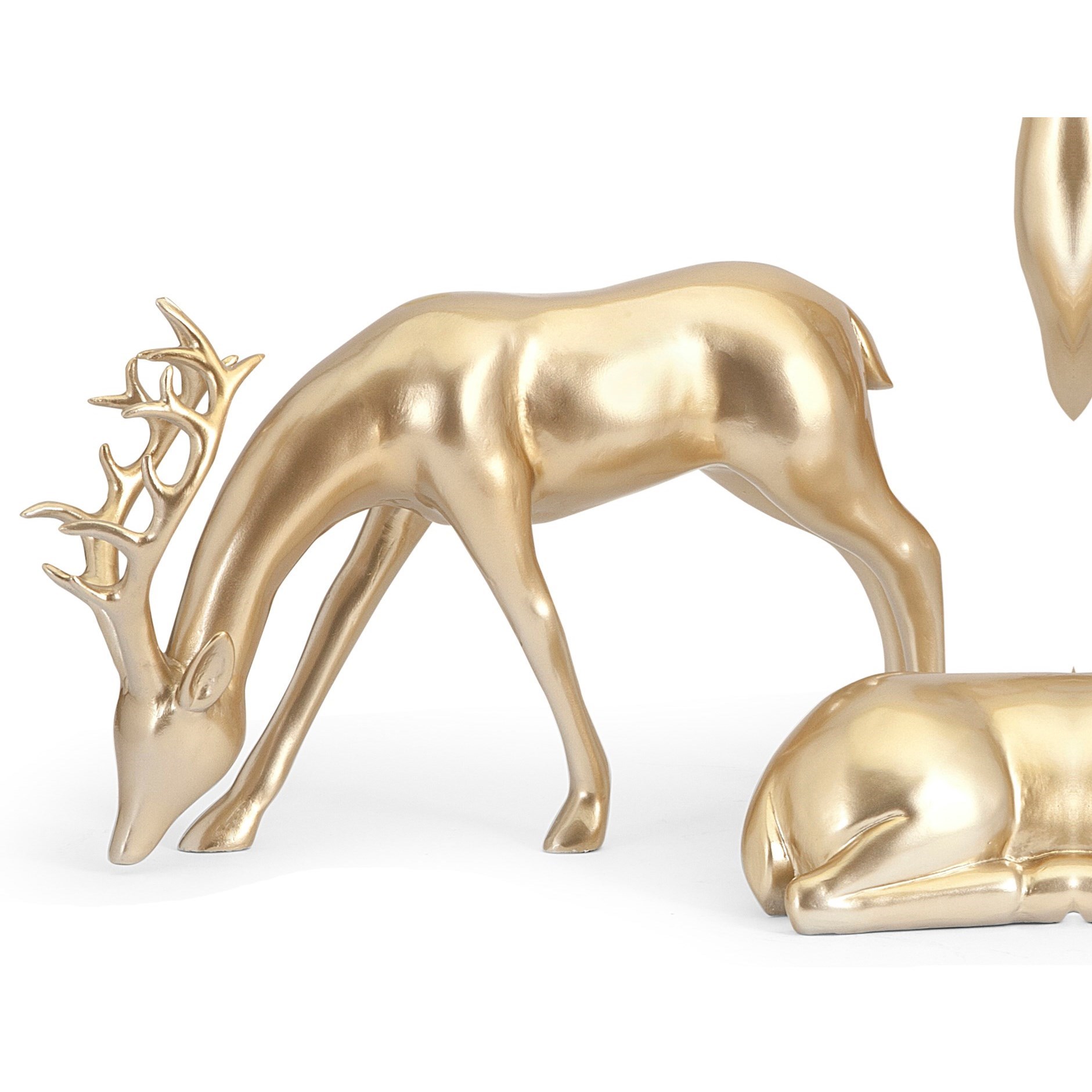 Imax Worldwide Home Decorative Figurines 88487 Reindeer Gold