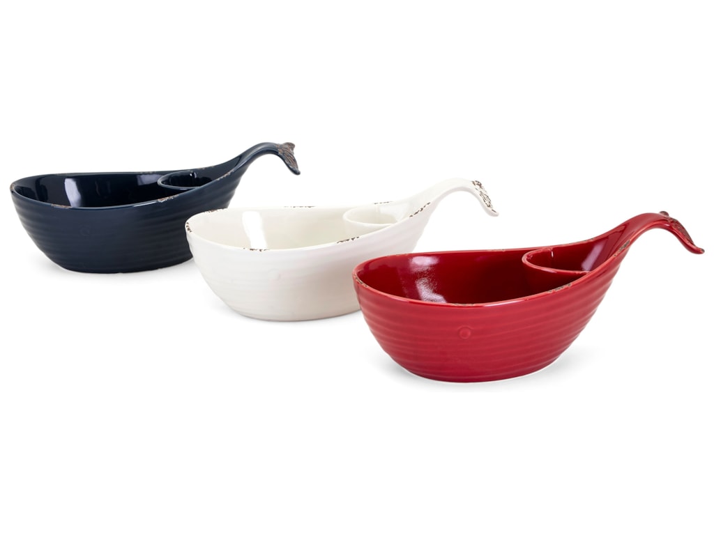 Imax Worldwide Home Decorative Figurines Hawkins Whale Chip And Dip Imax Worldwide Home Decorative Figurineshawkins Whale Chip And Dip Dishes Ast 3