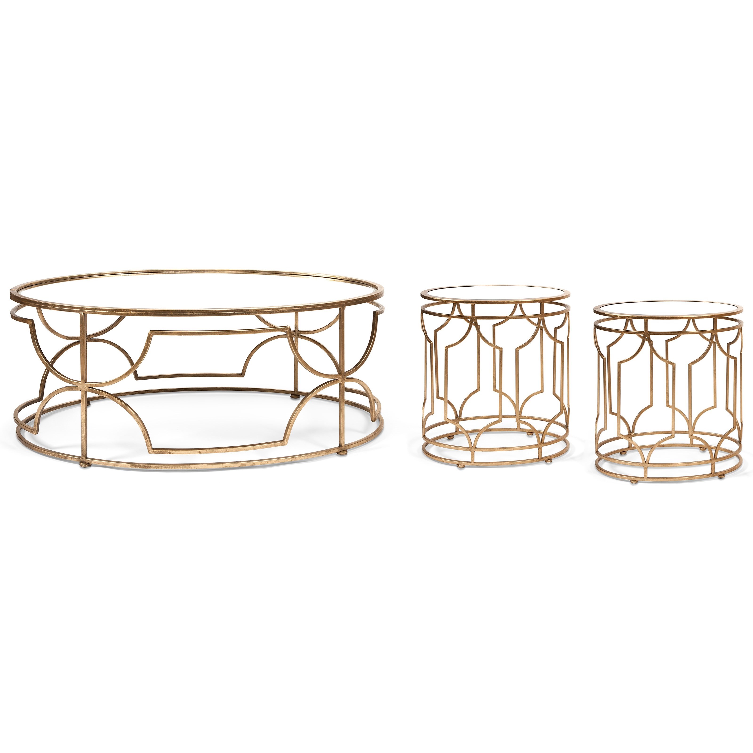 Imax Worldwide Home Ikhan Sherine Mirror Top Coffee Table 2 End