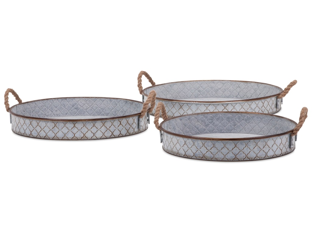 Imax Worldwide Home Trays Plates And Platters 65227 3 Bretton Imax Worldwide Home Trays Plates And Plattersbretton Metal Set Of 3