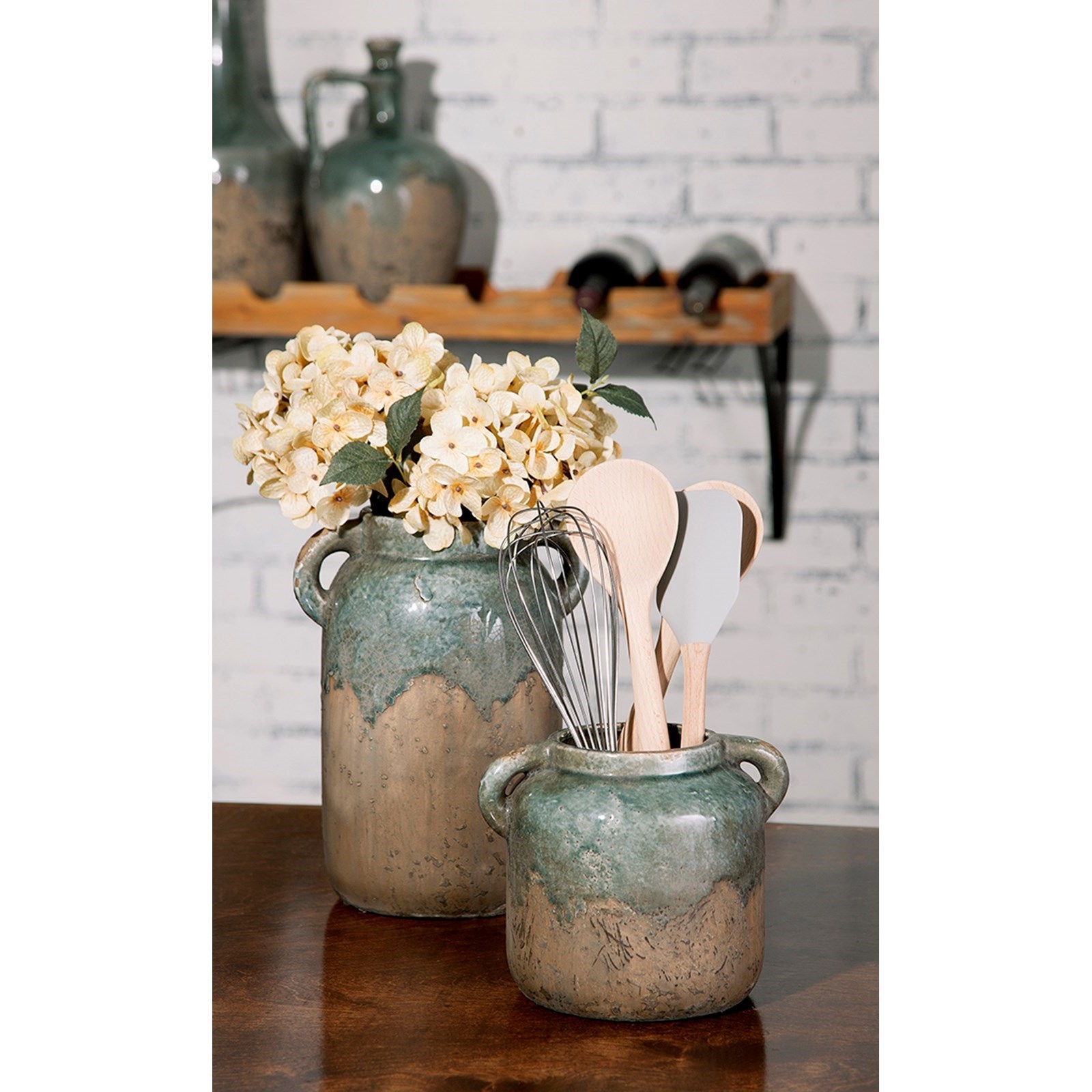 Imax Worldwide Home Vases 13325 Bardot Large Blue Stone Ceramic