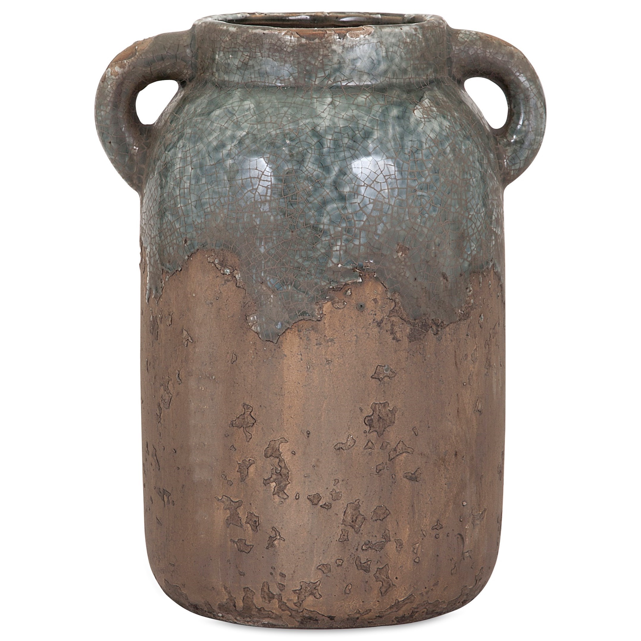 Imax Worldwide Home Vases 13325 Bardot Large Blue Stone Ceramic