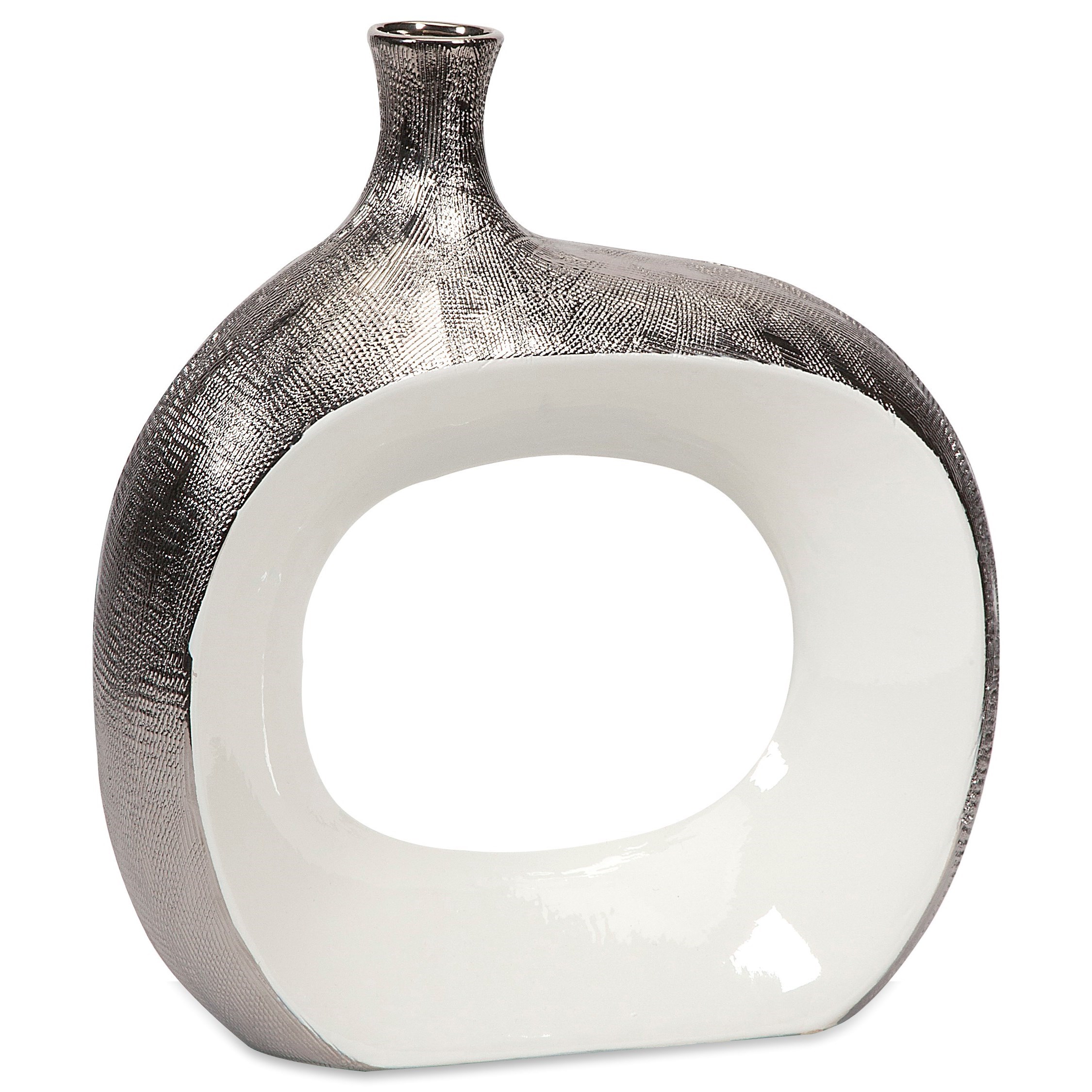 Imax Worldwide Home Vases 87590 Riley Small Metallic Vase Miller Waldrop Furniture And Decor Vases Urns