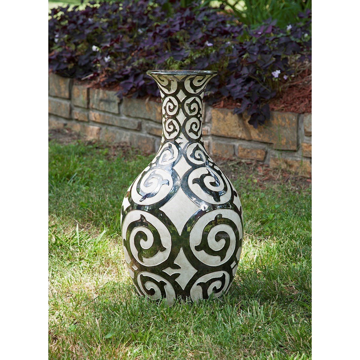 Imax Worldwide Home Vases 89684 Benigna Tall Oversized Floor Vase Corner Furniture Vases Urns