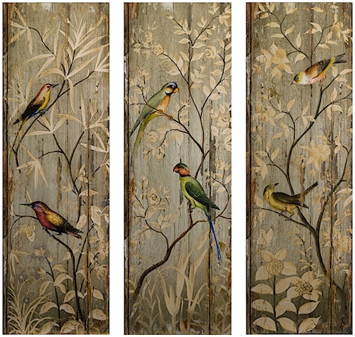 Imax worldwide home wall art calima bird wall decor set of 3 Imax worldwide home wall art calima bird wall decor set of 3