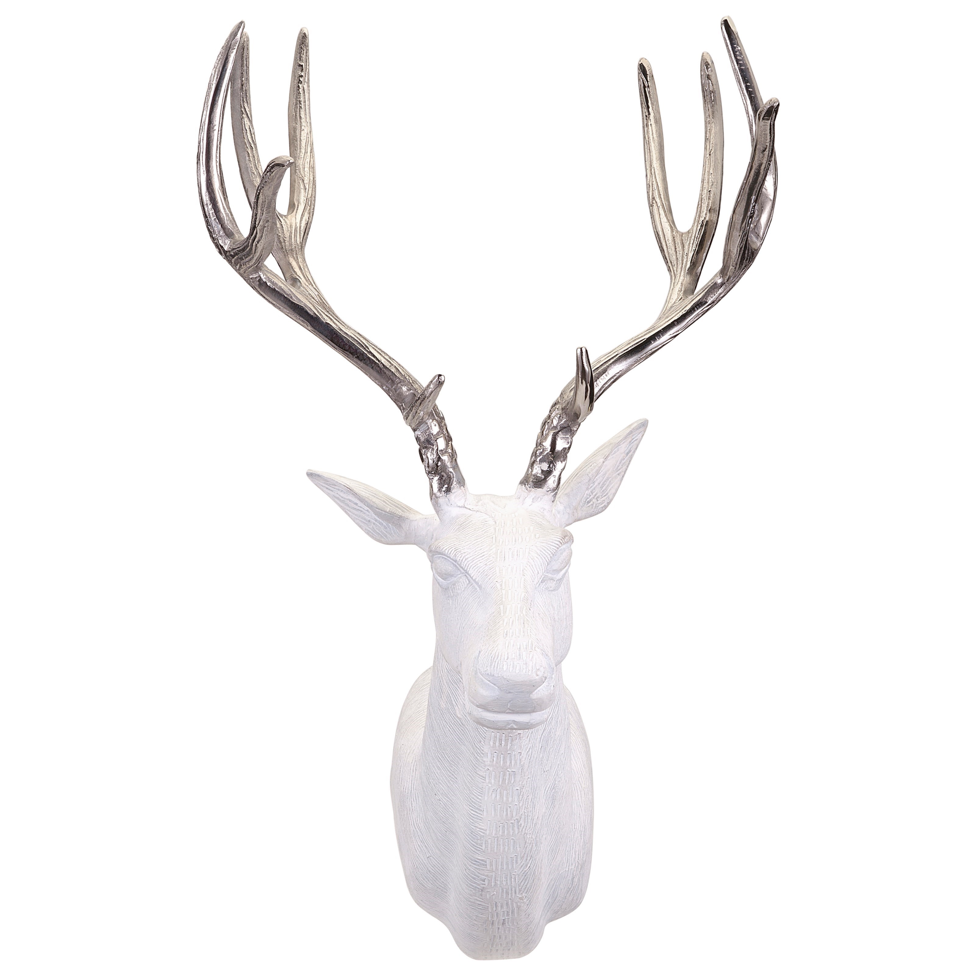 Imax Worldwide Home Wall Art Bowen White And Silver Deer
