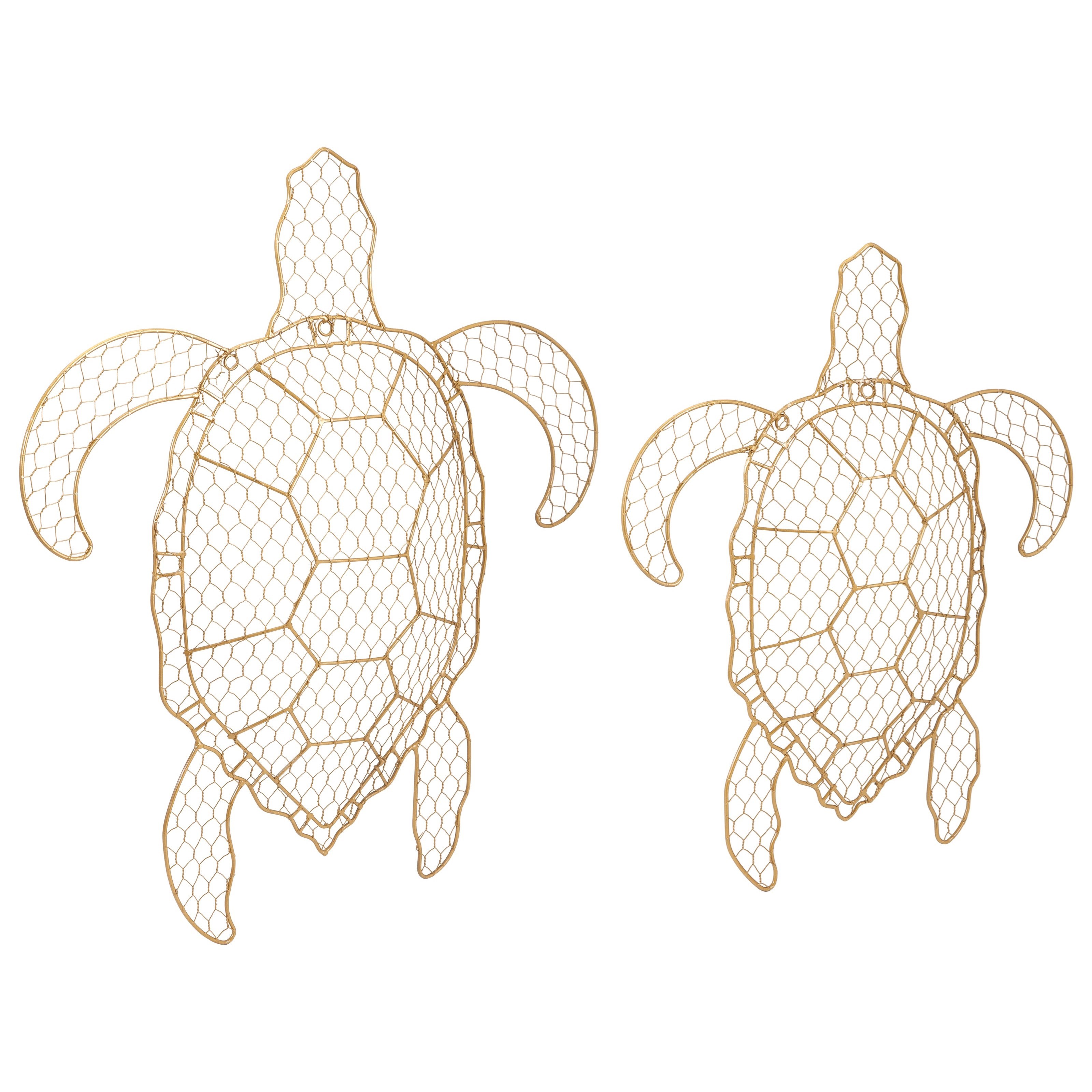 Imax Worldwide Home Wall Art 88852 2 Tortuga Wire Turtle Wall