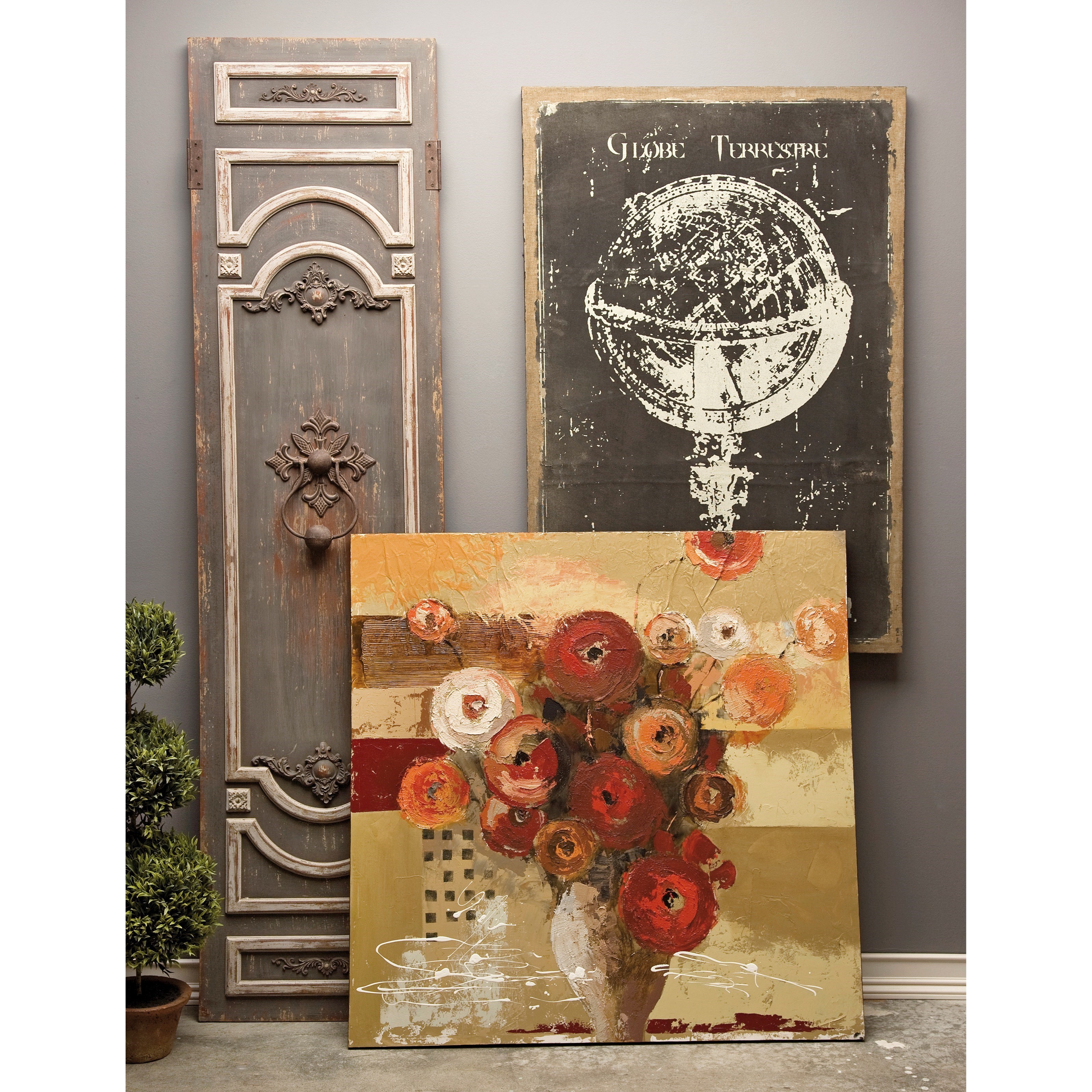 IMAX 47253-3 Pelham Propeller Wall Decor Set of 3 Silver