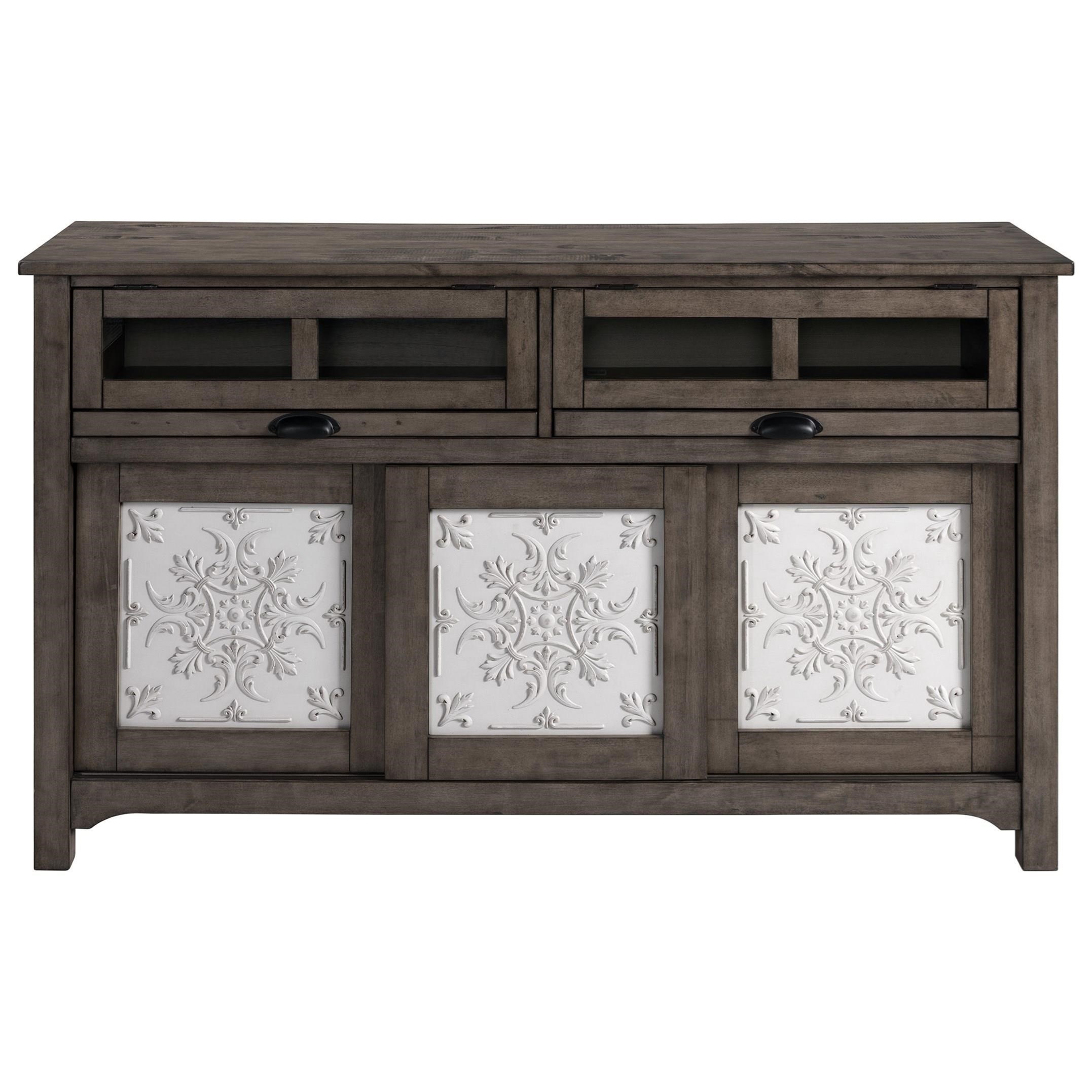 Intercon Belgium Farmhouse Rustic Sideboard With Sliding Doors Goffena Furniture Mattress Center Sideboards