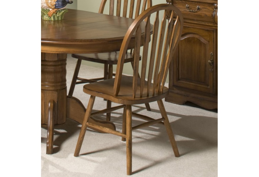 Intercon Classic Oak Plain Arrow Back Dining Side Chair Rooms
