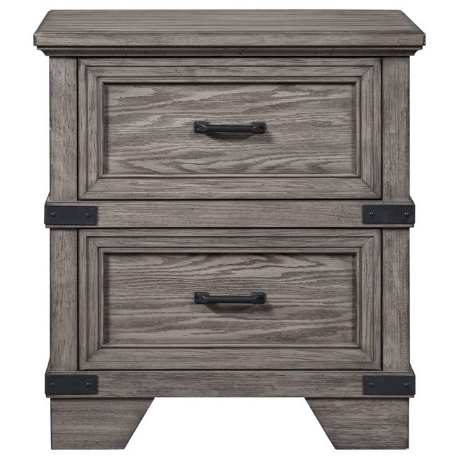 Intercon Forge Rustic Industrial Nightstand With Usb Charger Sheely S Furniture Appliance Nightstands