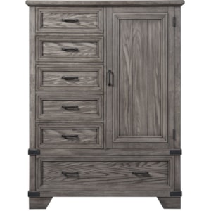 Intercon Forge Rustic Industrial Gentleman S Door Chest With Pull Out Rod Fisher Home Furnishings Door Chests