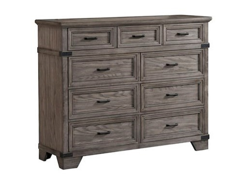 Intercon Forge Rustic Industrial Dresser With Cedar Lined Drawers
