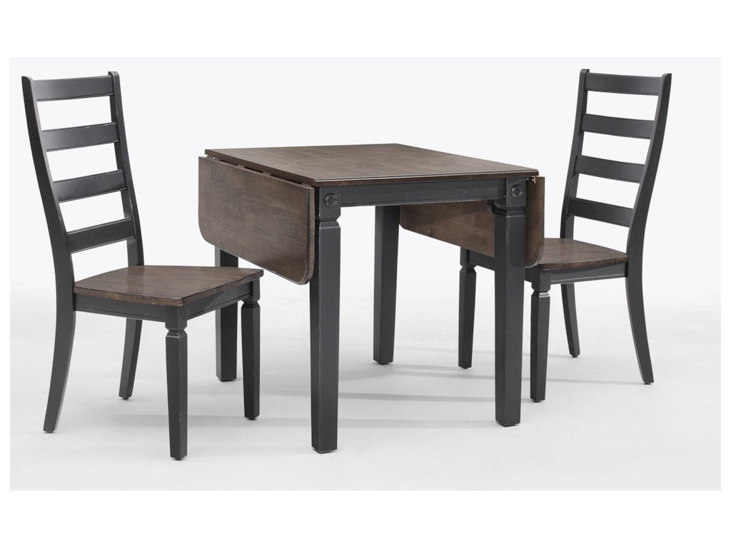 Glennwood 3 Piece Drop Leaf Table And Ladder Back Chair Set By Intercon At Rooms For Less