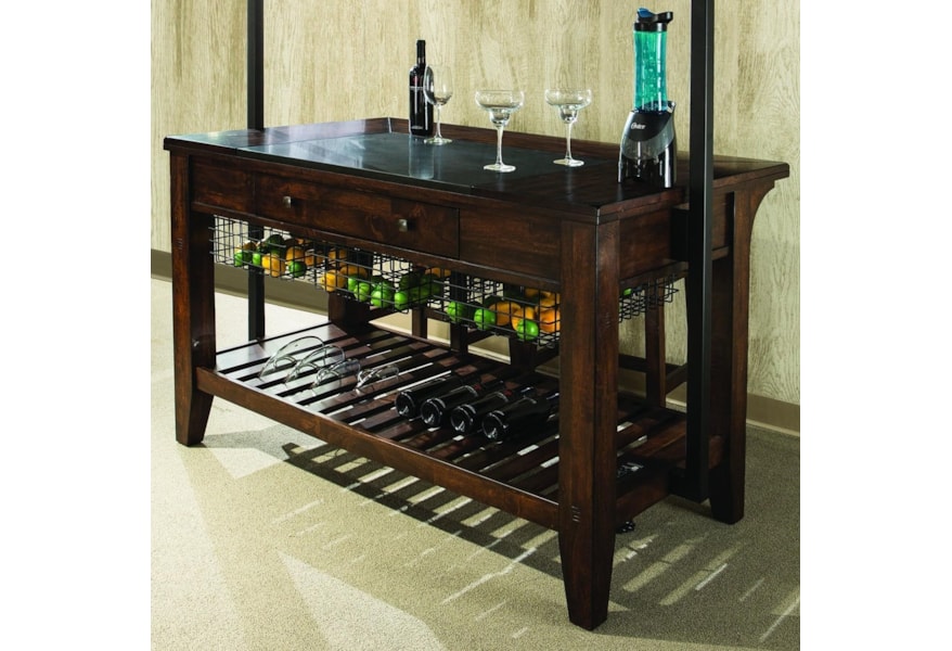 Intercon Kona Culinary Kitchen Island With Wine Storage Story Lee Furniture Kitchen Islands