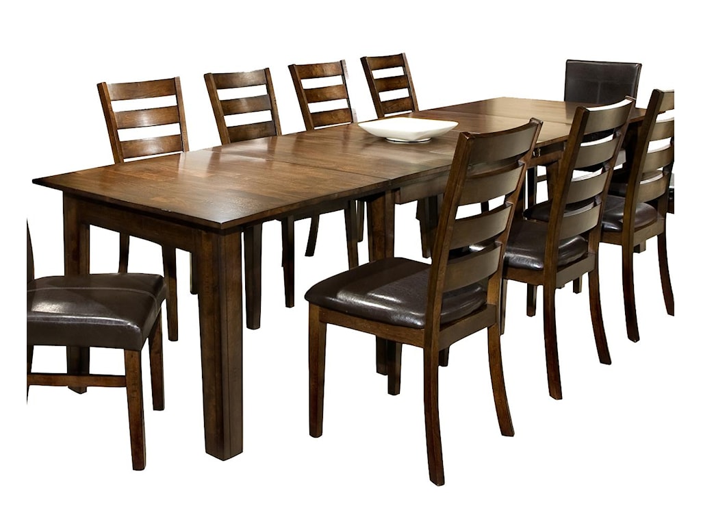 Intercon Kona Dining Table With Three 22 Inch Leaves Sheelys Furniture Appliance Dining Tables