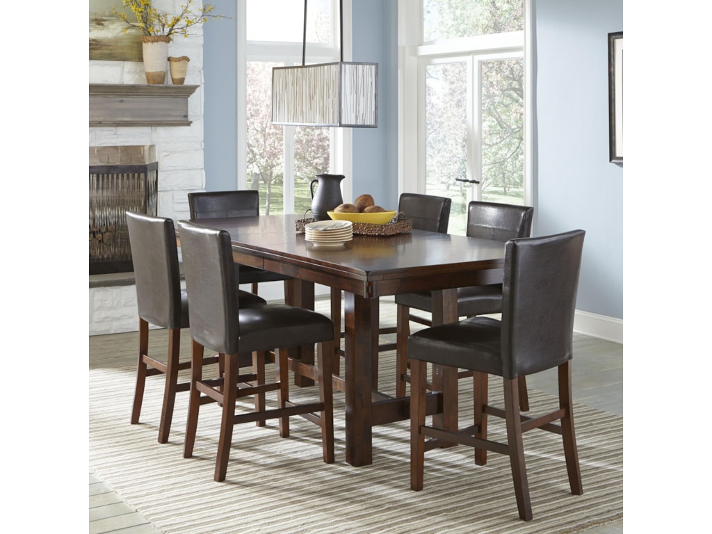 Intercon Kona Counter Height Dining Set With Parsons Stools Intercon Kona Counter Height Dining Set With Parsons Stools