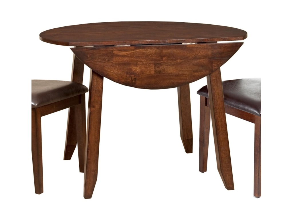 Kona Wooden Round Top Drop Leaf Dining Table By Intercon At Wayside Furniture